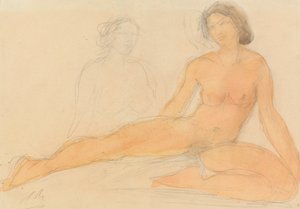 Dos desnudos sentados